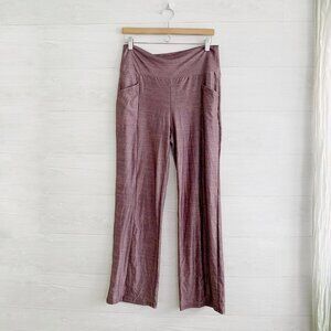 NWT Lily by Firmiana - Brown faux knit print stretch wide leg pants, L